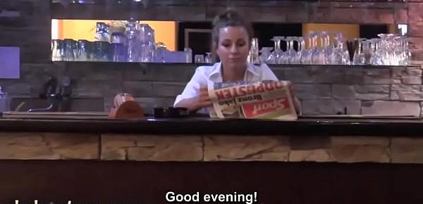  Sexy waitress fucks hard with horny customer